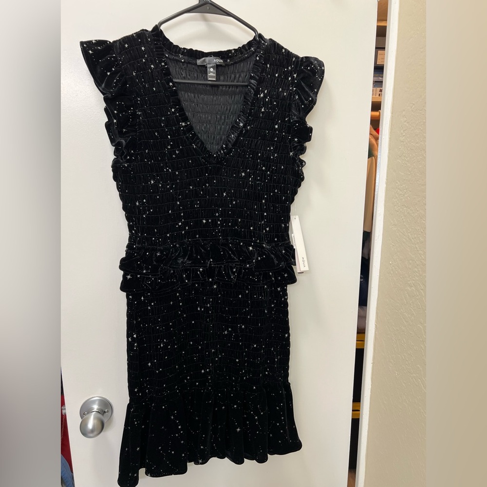 Elegant Black Ruffled Dress